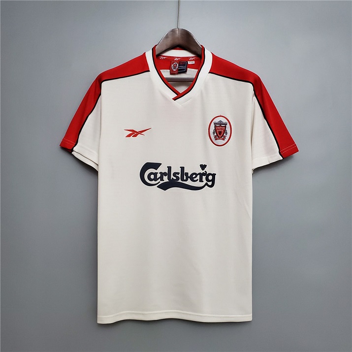 AAA Quality Liverpool 98/99 Away White Soccer Jersey